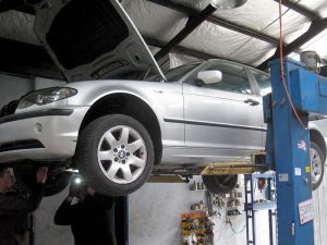 A Car Receiving A Transmission Service